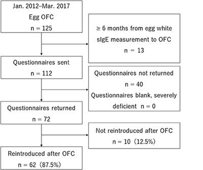 Egg Reintroduction Following Oral Food Challenge in Japanese Children